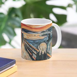 Tasses Le cri peinture expressionniste norvégienne par l'artiste Edvard Munch en 1893 tasse à café de loisirs inspirée par l'art
