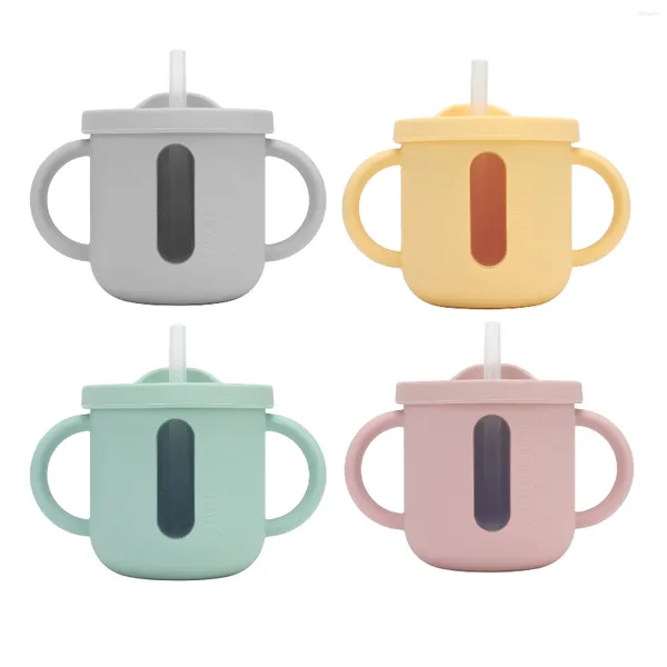 Tasses en tout-petit tasse de gobelets en silicone tasses en sippy