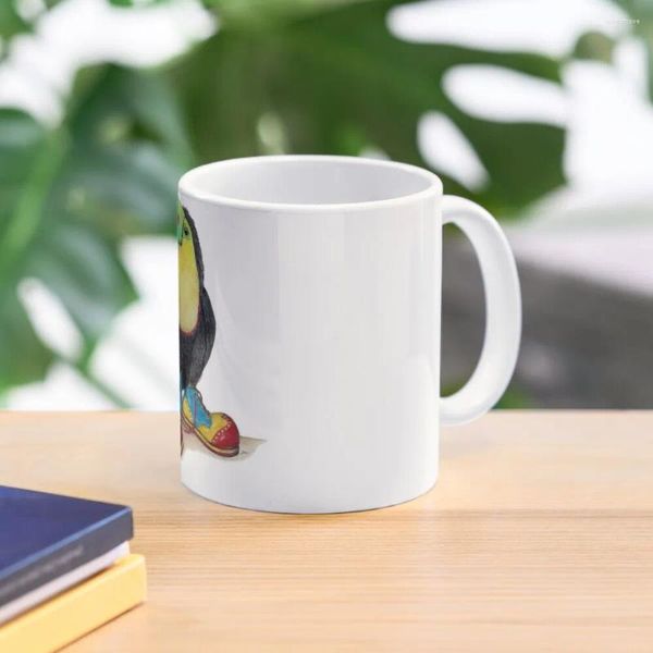 Tasses Toucan en chaussures de Clown, tasse à café, tasses personnalisées en céramique, cadeaux personnalisés créatifs