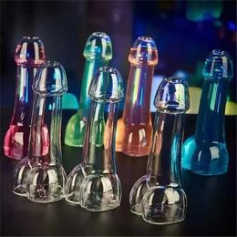 Кружки прозрачного цветного стекла, чашка для коктейля, вина, высокая вода, напиток, сок, человеческая личность, креативные фрукты 231204