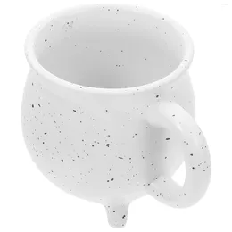 Tasses trépied chaudière tasse lait céramique tasse de tasse de tasse à eau Boire une décoration fantôme chaudron