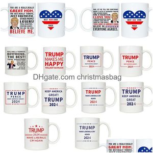 Tasses Trump 2024 Café Ceramics Ceramics Milk Cups Gift Gumber Drop Drop Livrot Home Garden Kitchen, Dining Bar Drinkware DH4CQ