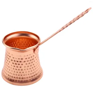 Tasses turques, cafetière turque en cuivre pour cafétéria Cezve, poignée en métal Cevze