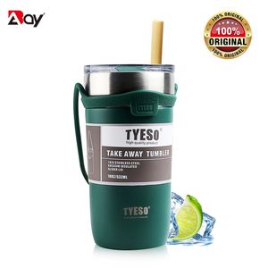 Mugs Tyeso Cup Thermal Water fles Roestvrij staal Originele Thermos Coffee Mok Vacuüm Kolf Isotherm koude buitendranken 230815