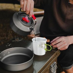 Tasses à eau ultra-légère avec manche pliable camping tasse de café isolé portable pour randonnée en plein air