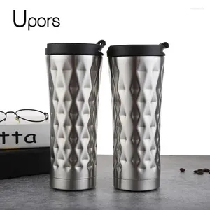 Tasses UPORS 500ML en acier inoxydable tasse à café personnalité tasse à vide flacon bouteille d'eau isolée voyage