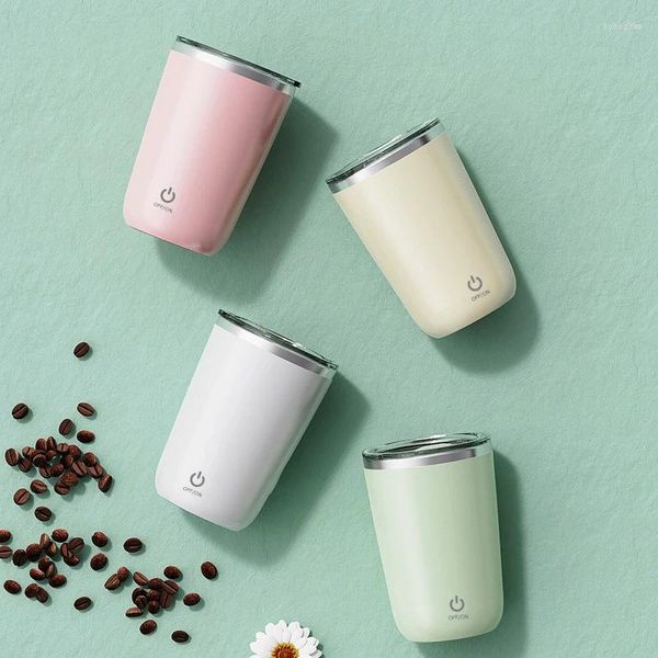 Tazas USB recargable automático auto agitador taza magnética 400 mAh mezcla eléctrica tazas de café licuadora mezclador inteligente botella de agua