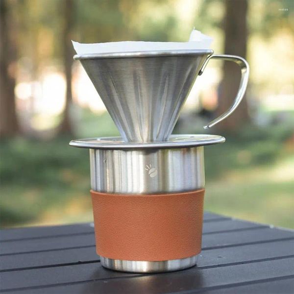 Tasses utiles faciles à nettoyer Surface polie Camping tasse à café en métal tasse d'eau accessoires boisson