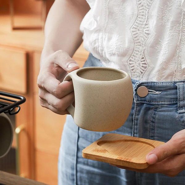 Tazas Vintage Taza de Café de Cerámica platillo arte moderno Espresso pareja regalo taza de oficina té fino amigo decoración del hogar nórdico