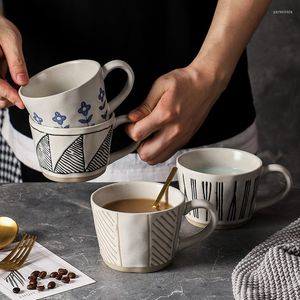 Mokken Vintage Hand geschilderde keramische koffiemok Melk thee Cup Markeren Waterglas unieke geschenken huishoudelijke benodigdheden