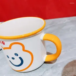 Mokken Waterkop Gepersonaliseerde Mok Schattige Beer Drinkwaren Voor Koffie Koreaanse Stijl Espressokopjes Cartoon Koffie Keramiek Theeservies Cafés