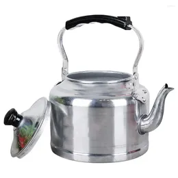 Tasses à eau bouilloire théière en aluminium avec un récipient de thé domestique à poignée de couvercle pour bureau 3L