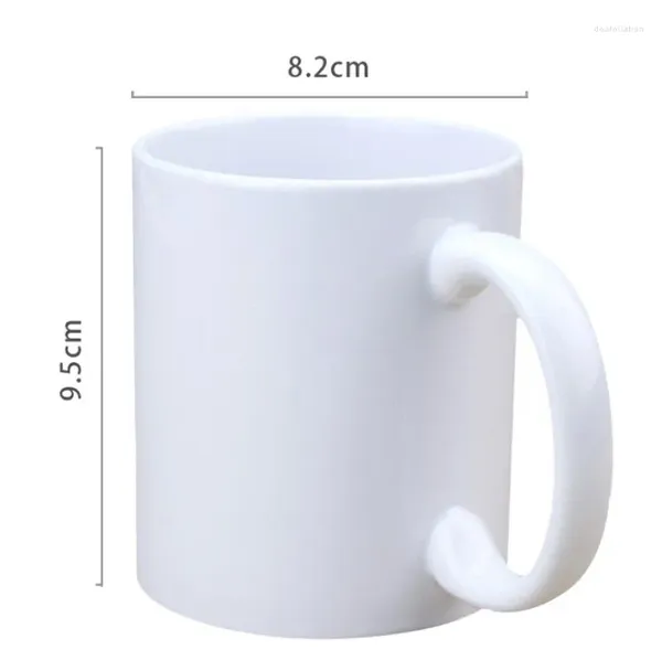 Las tazas venden al por mayor la sublimación blanca recubierta C de la taza de cerámica de la transferencia de calor del corazón de 11oz