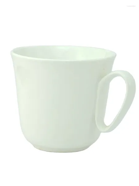 Tasses en gros 225 ml de couleur blanche ordinaire en porcelaine tasse de café en céramique