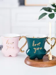 Tasses WHYOU 1 pièce tasse d'eau en céramique café thé lait amour unique vaisselle d'affaires Valentine cadeau de mariage