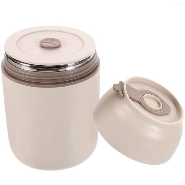 Tasses élargissent le déjeuner d'isolation de la tasse en bouche 304 Cups en acier inoxydable Aliments de bureau de couvercle