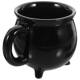 Tasses tasse de sorcière en céramique tasse café chaudron chaudron boisson boisson buvette le noir