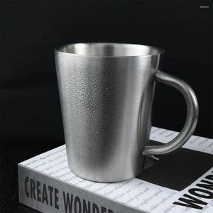 Tasses avec poignée tasse en acier inoxydable cuisine Drinkware Anti-brûlure bière tasse café eau
