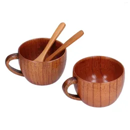 Tasses Tasse de bière en bois tasse de lait faite à la main pratique ergonomique solide et facile avec un parfum boisé naturel pour cadeau d'anniversaire bar à la maison