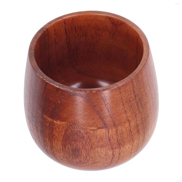 Tazas Taza De Madera Té De Madera Agua Sólida Natural Simple Gran Vientre Vino Taza De Café Clásico