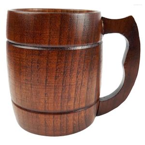 Tasses en bois tasse tasse bière tasses boire café eau thé bois baril Viking Stein Vintage Tankard jus lait céramique fait à la main