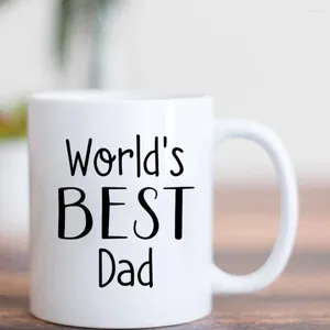 Mokken World's Dad Gift Mok 11oz Grappige Creatieve Koffie Vader Papa Verjaardag Cup Drop