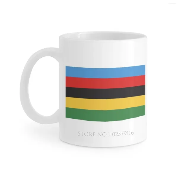 Tazas World Stripes Taza blanca Tazas de café Taza de té Regalo de cumpleaños Ganador profesional de leche y ciclismo Sagan Valverde