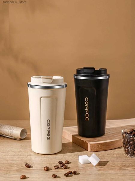 Tasses WORTHBUY 500 ml 304 tasse à café en acier inoxydable Portable bouteille d'eau étanche pour les enfants adultes à l'école bureau bouteille à boire Q240202