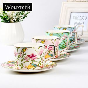 Tasses Wourmth 270m lSinple Fashion tasse à café en céramique ensemble européen grande capacité élégant rouge qualité porcelaine tasse à thé disque 230818