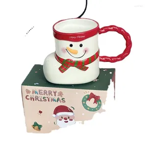 Tazas y divertidos calcetines de Navidad personalizados taza de santa Claus Copa de agua de cerámica Regalos de regalos