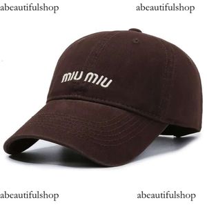 MUI Mui Designer Baseball Cap Baseball Women's Baseball Hot Fashion Fashion Casual Sunshade Hat Sports Haute qualité lâche et confortable Street Trendy Hat 80 267