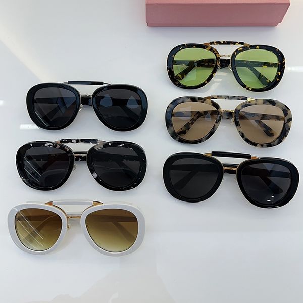 Mui Mui Designer Sunglasses pour femmes et homme Voyage Été Essentials American Style Lunettes de soleil Lunettes pilotes Lunettes de soleil Men UV400 avec boîte d'origine