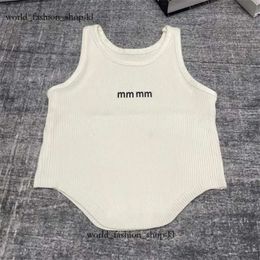 mui mui singlet vrouw tanktop gestreepte gebreide vest voor vrouwen mouwloze breisels t shirts bijgesneden tees street style vesten yoga 167