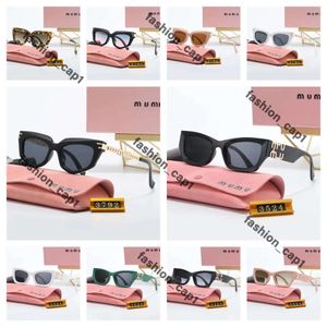 Mui Mui Zonnebril Designer Zonnebril Dames Miu Muimui Zonnebril Persoonlijkheid Spiegel Been Metaal Grote Letter M Ontwerp Veelkleurig Cat Eye Merk Miui Bril 245