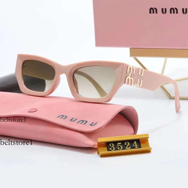 mui mui gafas de sol miui gafas de sol Nueva moda Miu Diseñador Mariposa Gafas de sol de lujo para mujer Gafas de sol Círculo rosa UV400 Personalidad Hombres