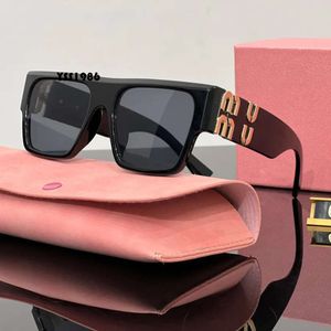 mui mui zonnebril Dames grote vierkante zonnebril Euro American Trend Klassieke zonnebril Geschikt voor alle gezichtsvormen Brillen Designer Shades 173