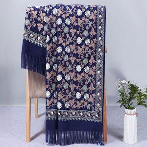 Mujer Bufanda Zachte Sjaals Vrouwen Ultra Lange Sjaal Pashmina Kunstmatige Kasjmier Sjaal Poncho Hoofddoek Borduren Cape Wrap 240323