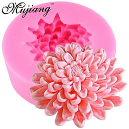 Mujiang 3D Chrysanthèmes Fleur Savon Silicone Moules Bougie Argile Moule Fondant Gâteau Décoration Outils Chocolat Cuisson Moules 220601
