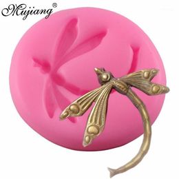 Mujiang Dragonfly Siliconen Mal Fondant Taart Decoreren Gereedschappen Snoep Chocolade Mallen 3D Ambachtelijke Zeep Sieraden Hanger Hars Moulds1307Y