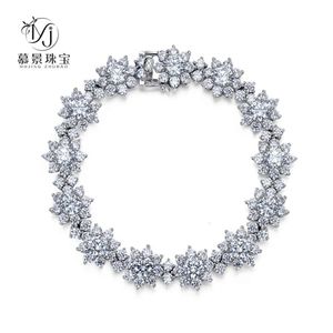 Bijoux Mujing Set SUOWER S SIER BROCADE CLUSTER SIMULÉ FLORIE FLOCK FULL CIRCLE Diamond Bracelet