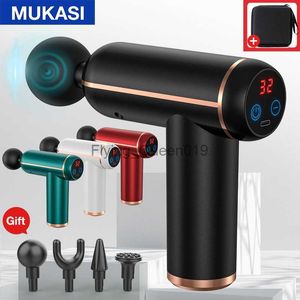 MUKASI Massage Gun Portable Percussion Pistol Massager For Body Neck Deep Tissue Muscle Relaxation Gout Pain Relief Fitness HKD230812
