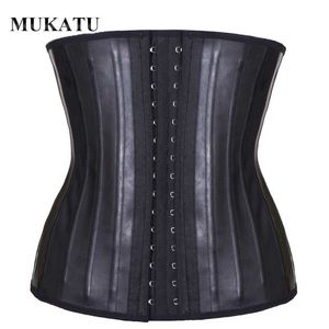 Mukatu Latex Taille Trainer Corset Belly Slanke Riem Body Shaper Modellering Strap 25 Stalen Boned Taille Cincher Gaine amincissante 210708