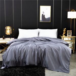 Mulberry Silk Duvet Cover 230x250cm Solid Color Quilt Cover High-Grade Real Silk Queen King Comforter Cover Customizable