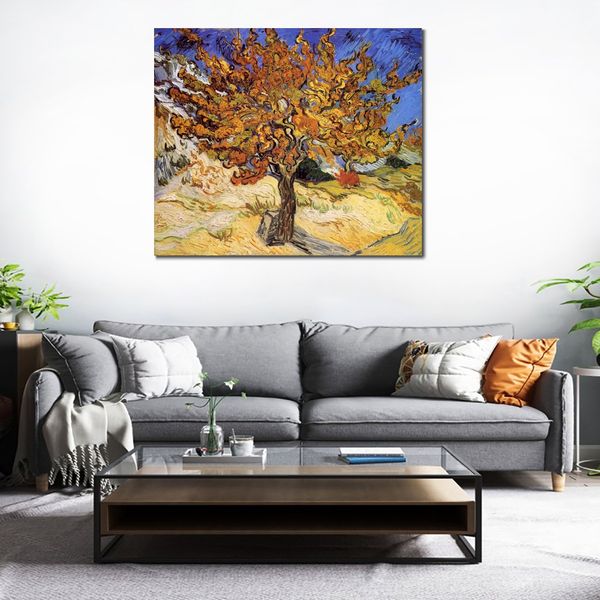 Mulberry Tree pintado a mano Vincent Van Gogh lienzo arte impresionista pintura de paisaje para decoración moderna del hogar