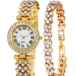 MULILAI Merk 32 MM Mode Stijl Luxe Diamant Witte Wijzerplaat Dameshorloges Elegant Quartz Dameshorloge Gouden Armband Watche286p