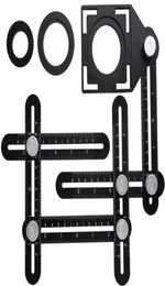 Multi angle Mesury Règle ProTractors Réglable 6Sides sèche Dumer Tile Tile Locator Verre Bois Puncheur Universal Puncheur entier5275187