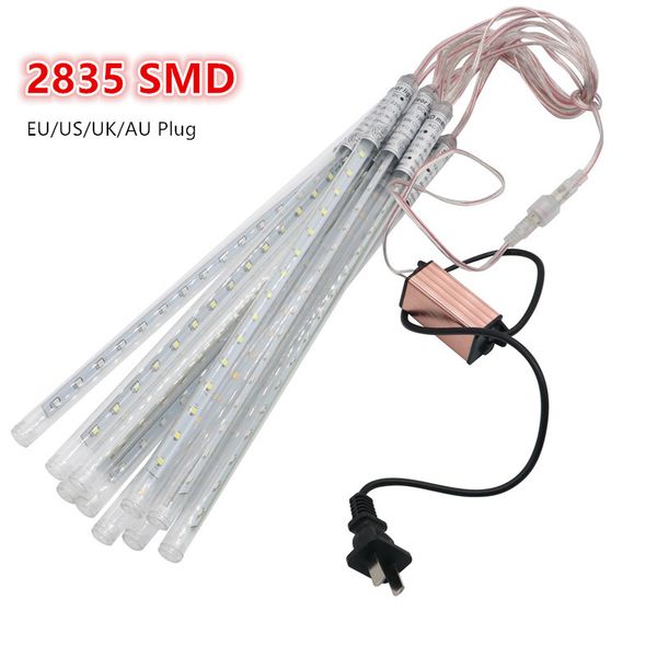 Tubes de pluie de pluie de météores multicolores de 30CM 2835 SMD AC85-265V DC12V LED lumières de Noël fête de mariage jardin guirlande lumineuse de Noël en plein air