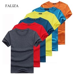 Multi-Color 6 Stks / partij Hoge Kwaliteit Heren T-shirts Solid Casual Katoen Tops Tee Shirt Mode Korte Mouw T-shirt Zomer Kleding 210716