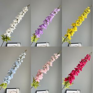 Multi-colour kunstmatige Delphinium Flower Long STEM Wedding Centerpiece Decorations Festival Party Home Garden Decoratie