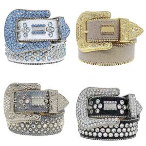 Multi Color Belts for Women Designer Men Belt Crystal Cinture Homme Bling Diamant Leather Valentines Day Gift Casual Multi Options Retro Rhinestone Luxury Belts